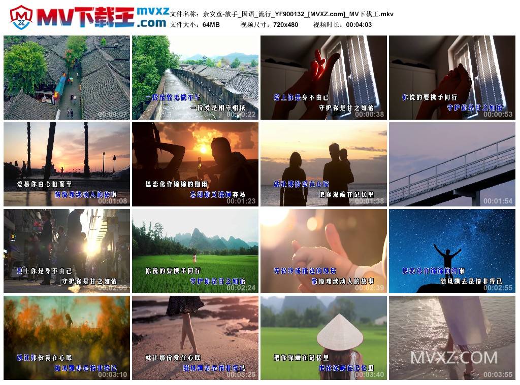 余安童-放手_国语_流行_YF900132